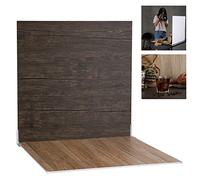 Selens 2Pcs Food Photography Backdrop Background Boards 60 x 60 cm | Photography Wood Texture Flat Lay Vertical Tabletop, for Photo Studio Props Jewelry Cosmetics Table Desk Shooting