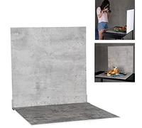 Selens 2Pcs Food Photography Backdrop Background Boards 60x60CM Product Photography Grey Wall Cement Texture Flat Lay Vertical Tabletop for Photo Studio Props Jewelry Cosmetics Table Desk Shooting