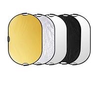 Selens 5 in 1 150x200cm Light Reflector Photography Diffuser Collapsible Portable with Handle Lighting Gold/Silver/White/Black/Translucent for Photo Studio Portrait Product Indoor Outdoor Shooting