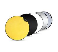 Selens 5 in 1 60cm Light Reflector Photography Diffuser Collapsible Portable Round Lighting Gold/Silver/White/Black/Translucent with Handle for Photo Studio Product Portrait & Outdoor Shooting