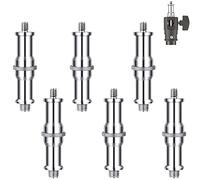 Selens 6 Pcs Standard 3/8 to 1/4 Adapter Thread Screw Spigot Stud Metal Male Convertor for Light Stand Tripod Monopod Photo Studio Hot Cold Shoe Mount Ball Head Flash Lighting Receiver Trigger