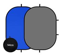 Selens Collapsible Backdrop 59x78.7inches Pop Up Blue Grey Background with Carrying Bag for YouTube Streaming Photo Studio Portrait Photography Background Double Sided Backdrop Pop Up Screen 2 in 1