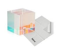 Selens Cube Prism Photography Optical Plating Crystal Glass Professional with 1/4" Hole, Create Light Rainbow Effect for Teaching Light Spectrum Photo Camera Lens Photographer