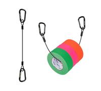 Selens Electrical Tape Holder for Gaffers Tape, Quick Lock Steel Clip Snap Hooks with 15" Hanging Rope for Photography, Film, Stage and Television Production Carrying Tools