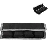 Selens Nylon DSLR Camera Battery Bag Storage Case Holder with 4 Pocket Pouch for LP-E6 LP-E8 LP-E10 LP-E12, EN-EL14 EN-EL15, NP-FW50 NP-FM500H-F550 NP - Grey