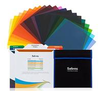 Selens Pack of 20 Colour Filters Square Gel for Camera, LED Light. 3 Colour Temperatures. High Light Transmittance. PVC Material. 25 x 25 cm, 0.1 mm Thick