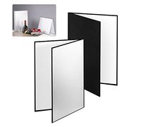 Selens Reflector Cardboard, 3-in-1 A3 Folding Light Diffuser Board, Silver/Black, 2 Pieces