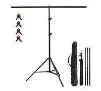 Selens T-Shape Backdrop Stand 6.56ft x 6.56ft / 2M x2M Background Support System with Carrying Bag & Clips Kit for Muslin Vinyl Background,Photo and Video Studio
