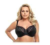 Selente My Secret nursing bra (made in the EU) padded and unpadded even for large sizes with practical opening for breastfeeding in elegant design (B-cup to J-cup) - Black - 34DD