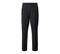 SELETED HOMME Men's Slh190-reg Tapered Leroy Pleat Pant Noos Trouser, Black, S