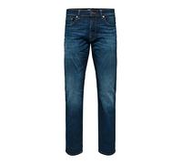 SELETED HOMME Men's Slh196-straightscott 31604 D.Blue W Noos Jeans, Dark Denim Blue, 33 W/34 L