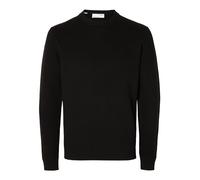 SELETED HOMME Men's Slhdane Ls Knit Structure Crew Neck Noos Jumper, Black, L