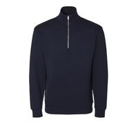 SELETED HOMME Men's Slhemanuel Soft Zip High Neck Sweat Noos Sweatshirt, Sky Captain, XL