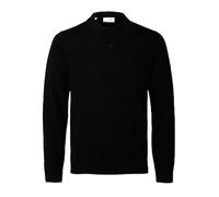 SELETED HOMME SLHTRAY LS Knit Merino Polo NOOS, Black, L