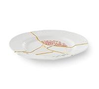 Seletti Kintsugi dinner plate in porcelain and 24 carat gold mod. 1