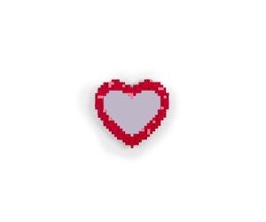 Seletti Pixel Heart Mirror Red