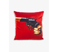 Seletti Seletti Revolver Graphic-Print Woven Cushion Cover 50cm x 50cm