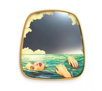 Seletti Toiletpaper Home Seagirl Mirror Gold/ Multicolored