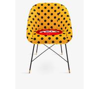 Seletti Wears Toiletpaper Sh*t-print Velvet Chair 50cm X 60cm