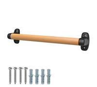 SELEWARE 17 inch Playground Safety Handle Wood Kids Playground Grab Handles Grip Handle Handrail Playset Handles for Playhouse, Treehouse, Solid Beech Wood with Plastic Brackets for Indoor Outdoor