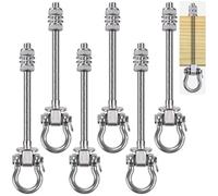 SELEWARE Antirust 304 Stainless Steel Swing Hammock Bolts, Swing Hangers Heavy Duty Hammock Hooks for Wood and Steel Beam Hammock, Porch Seat, Chair, Swing, Yoga (9.3"(235mm) Set of 6