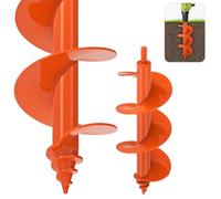 SELEWARE Auger Drill Bit for Planting - 4"x 12" Heavy-Duty Garden Auger Drill Bit, Fits 3/8" Hex Drive Drill - Bulb Planter Tool, Auger Post Hole Digger for Bulbs, Flowers, Fence Posts