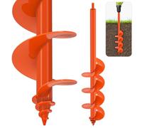 SELEWARE Auger Drill Bit for Planting - 4"x 24" Heavy Duty Garden Auger Drill Bit Fits 3/8" Hex Drive Drill Bit Flower Planter Tool Auger Post Hole Excavator for Flowers