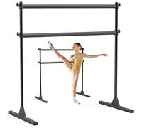 SELEWARE Ballet Barre Freestanding, 10-Level Height Adjustable Barre Bar with Non-Slip Feet Pads, Portable Stretching Dance Equipment for Girls Kids Junior Adults Home Fitness Yoga Workout