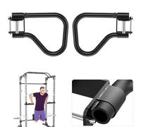 SELEWARE Dip Bar Attachment for 3" x 3" with 5/8" Hole Power Cage Squat Rack, Set of 2 Heavy Duty Steel Dip Handles with Safety Pin, Adjustable Multi Grip Positions for Home Gym Strength Training