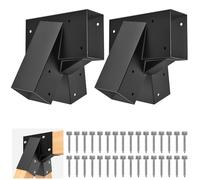SELEWARE Heavy Duty Swing Set Brackets, A-Frame Swing Set Hardware Kit with Mounting Hardware, Fits 4 (4x4) Legs and 1 (4x6) Beam - DIY End Brackets for Backyard Swings