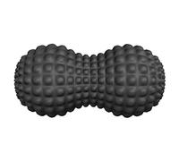 SELEWARE Peanut Massage Ball, Peanut Double Lacrosse Massage Roller Ball for Back Neck Shoulder Spine Legs HIPS, Deep Tissue Peanut Roller Ball Trigger Point Muscle Massage Ball, Black