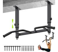 SELEWARE Pull-Up Bar Wall Pull-Up Bar Ceiling Pull Up Bar for Ceiling Mounting, Adjustable Pull-Up Bar Wall Mounted with Multi-Angle Handle, Robust Steel Construction