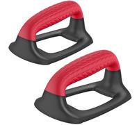 SELEWARE Push Up Bars, Non-Slip Pushup Stands with Ergonomic Soft Rubber Handles, Strength Training Push Up Handles for Floor Workout, Home Gym Calisthenics Equipment for Men & Women (Black & Red)