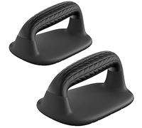 SELEWARE Push up bars Parallettes bars Anti-slip Handstand Bars w/Soft Rubber Handle for Calisthenics, Fitness, Floor workouts, Sturdy Construction, Support 500 lbs Black