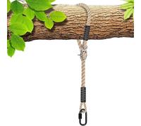 SELEWARE Tree Swing Rope Hammock Tree Straps hanging Kit, Adjustable Rope Fast & Easy to Hang Hammock Chair Swing for Indoor Outdoor Tree Branch Camping Playground Accessories (Beige, 40 Inch, 1 Pack)