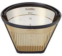 seleXions Coffee Gold with Titanium Non-Stick Hard Layer 6-12 cups and Cup/Size 1x4 Coffee Filter with Fill Level Indicator