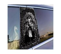 Self-Adhesive 2 PCS Car Door Post Decals Dark Nun Glossy Material Protective Film