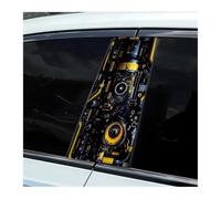 Self-Adhesive 2 Pieces Of Car Door Pillar Decoration Sticker Mechanical Structure Vinyl Protective Film