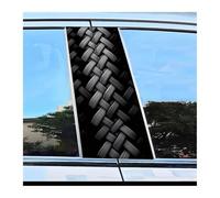 Self-Adhesive 2 Pieces Of Car Window Pillar Stickers Braided Pattern Polyethylene Protective Film