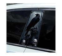 Self-Adhesive 2 Pieces Of Car Window Pillar Stickers Crow Vinyl Protective Film