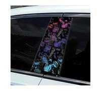 Self-Adhesive 2 Pieces Of Car Window Pillar Stickers Graffiti-style Patterns Smooth Material Protection Film