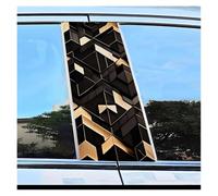 Self-Adhesive 2pcs Car Window Pillar Stickers Geometry Scratch Protection