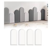 Self-Adhesive 3D PU Foam Wall Pads for Kids - Soft Anti-Collision Wall Cushions & Headboard Panels for Safe Bedroom/Playroom Décor (White 30x30 cm) - Stylish Protection