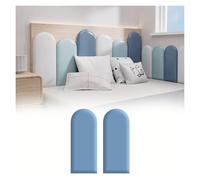 Self-Adhesive 3D PU Foam Wall Panels for Kids - Blue Anti-Collision Cushions Soft Headboard Pads for Bedroom & Playroom Décor Safety Protection 30x30 cm