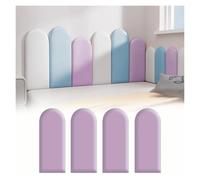 Self-Adhesive 3D PU Foam Wall Panels - Purple Anti-Collision Cushions for Kids Soft Headboard Padding & Decorative Wall Art for Bedroom & Playroom 30x30 cm