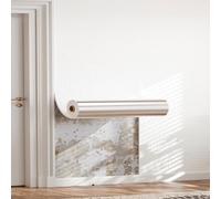 Self-Adhesive 3D Textured Thermal Wallpaper, 5mm Thick Peel and Stick Roll, Waterproof Insulating Wall Covering for Cold Walls, Kitchen & Living Room, White, 0.5x90m