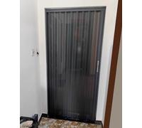 Self Adhesive Accordion Screen Door, Sliding Concertina Mesh, Retractable Folding Door for Home & Office, Grey Internal Gate Partition