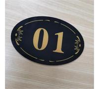 Self-Adhesive Acrylic Ellipse Locker Number Tag, Numerical Labels Ellipse Locker Digital Tag for Office, Waterproof Acrylic Number Plate Digital Label(1-10,L W 20 x 13cm)