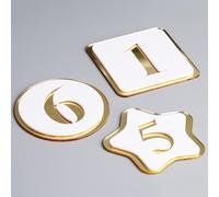 Self-Adhesive Acrylic Engraved Number Tags 1-100 Round Stickers for Locker Table Cards Inventory Storage Home & Office nization Number Labels