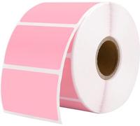Self Adhesive Address Labels, Blank Direct Thermal Label Stickers - 57mm x 32mm - 1000 Labels per roll - 1 roll, Pink